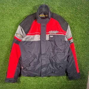 Reima Sportswear Motorcycle‎ Racing Jacket Red Black Grey Mens Large EU 54